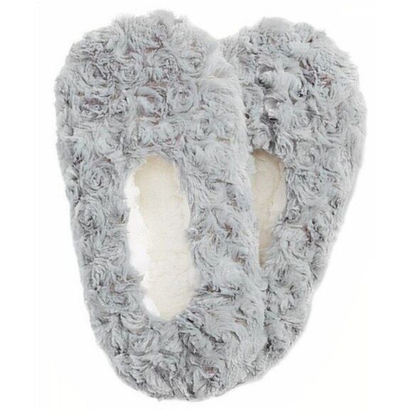 New CHARTER CLUB Faux-Fur Slipper Socks, Grey, slippers size S/M - Picture 1 of 4